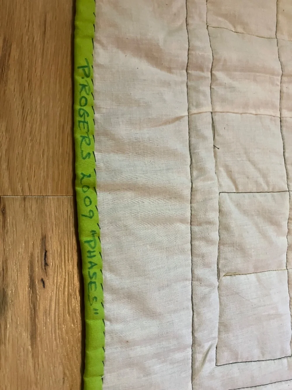 Signed Studio Art Quilt Wall Hanging 